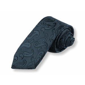 Tkaná kravata - modročerná kašmírová