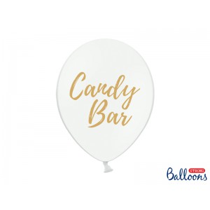 Bílý balónek s nápisem Candy bar