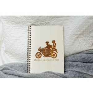 Svatební kniha přání a rad motorka