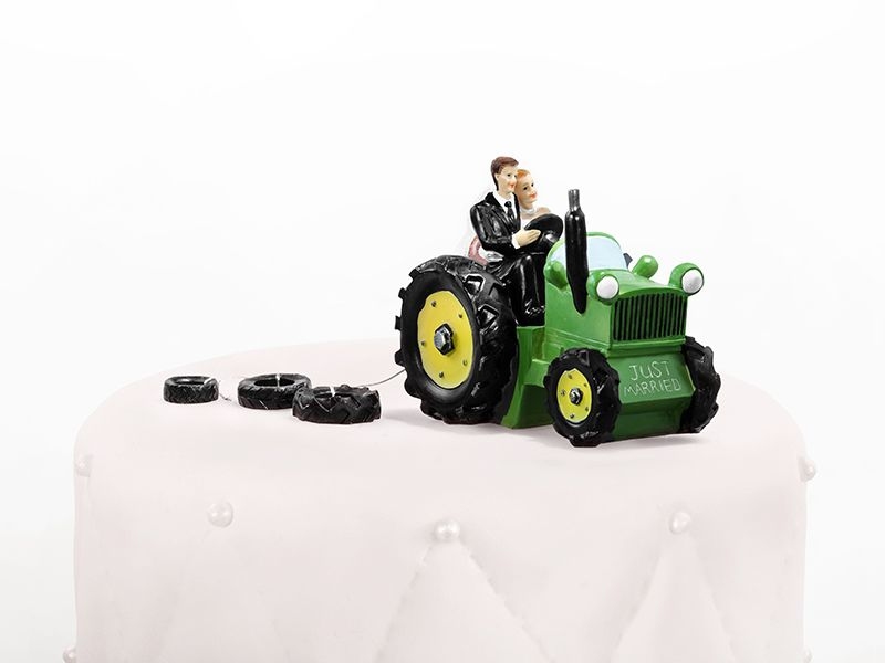 Figurky na svatební dort - Figurka na dort - traktor