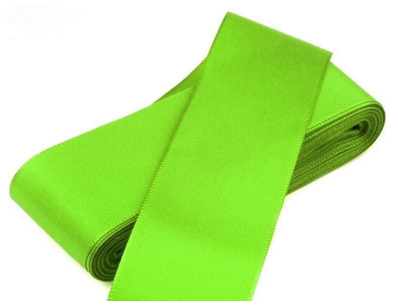 Vývazky, placky a stuhy - Taftová stuha zelená - 40mm