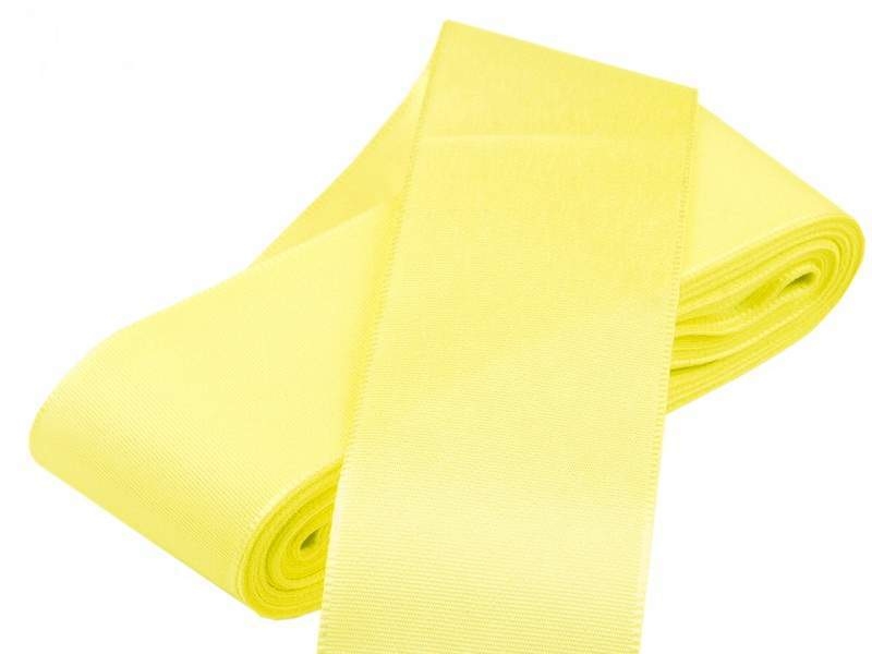 Vývazky, placky a stuhy - Taftová stuha žlutá - 40mm