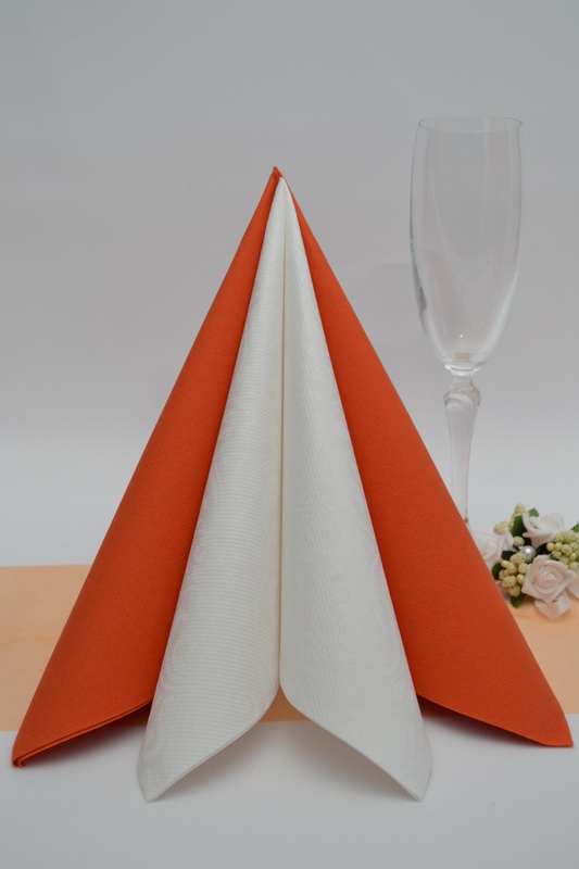 Dekorace na stůl - Ubrousek Duni - oranžová