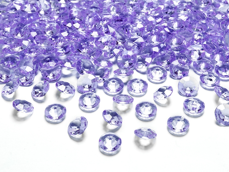 Dekorace na stůl - Diamanty - lila