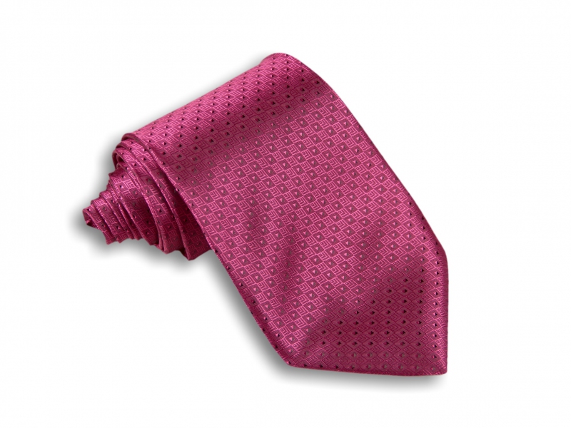 Doplňky pro ženicha - Růžová kravata se vzorem