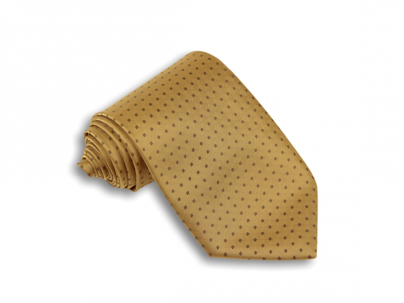 Doplňky pro ženicha - Světlehnědá kravata se vzorem