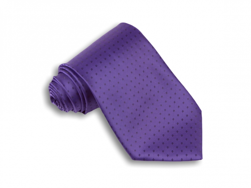 Doplňky pro ženicha - Fialová kravata se vzorem