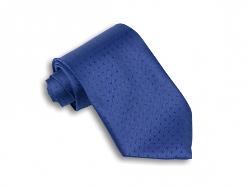 Doplňky pro ženicha - Modrá kravata se vzorem