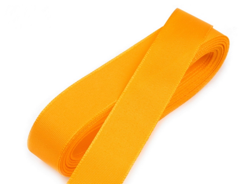 Vývazky, placky a stuhy - Taftová stuha oranžová 15mm
