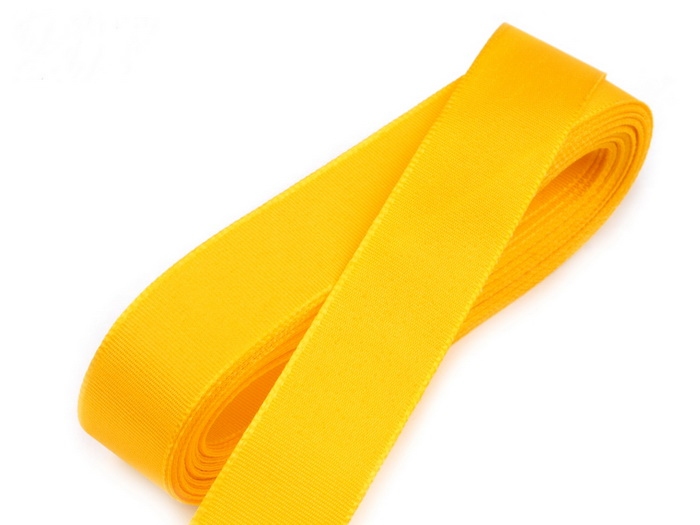 Vývazky, placky a stuhy - Taftová stuha žlutá 15mm