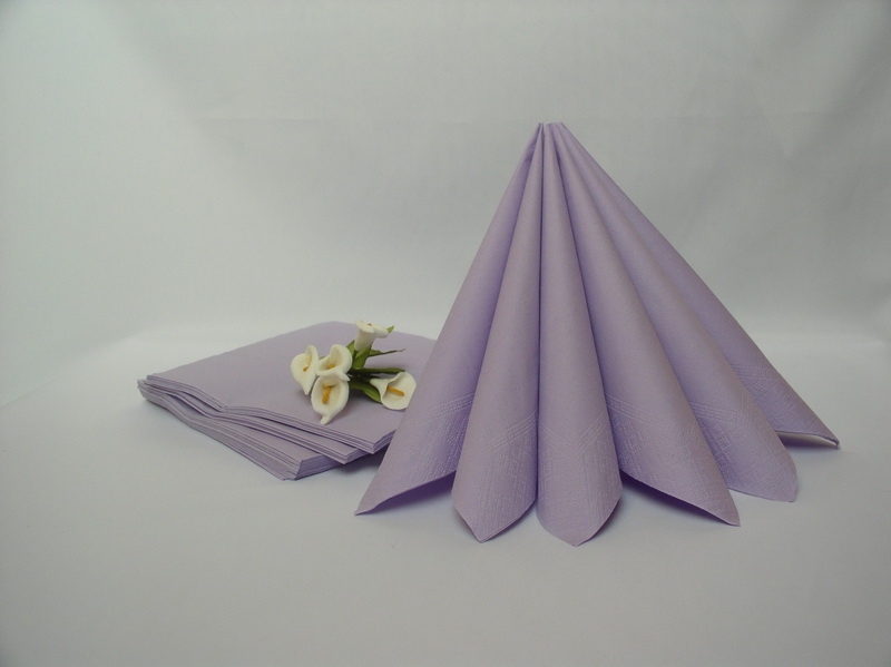 Dekorace na stůl - Dvouvrstvé ubrousky - lila