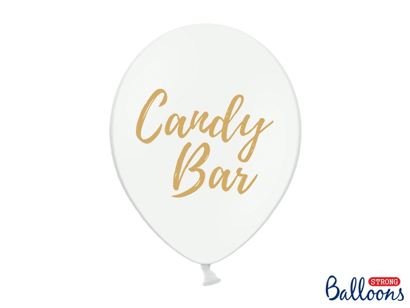 Svatební ozdoby a doplňky - Bílý balónek s nápisem Candy bar