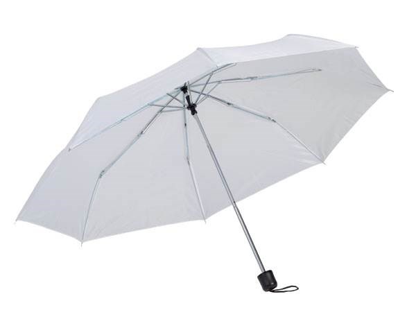 Svatební ozdoby a doplňky - Bílý třídílný skládací deštník