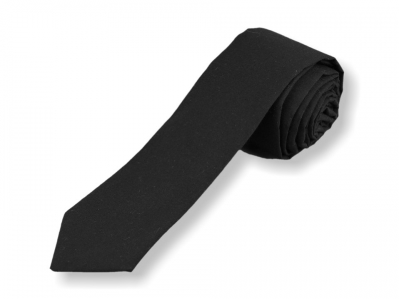 Doplňky pro ženicha - Černá bavlněná kravata