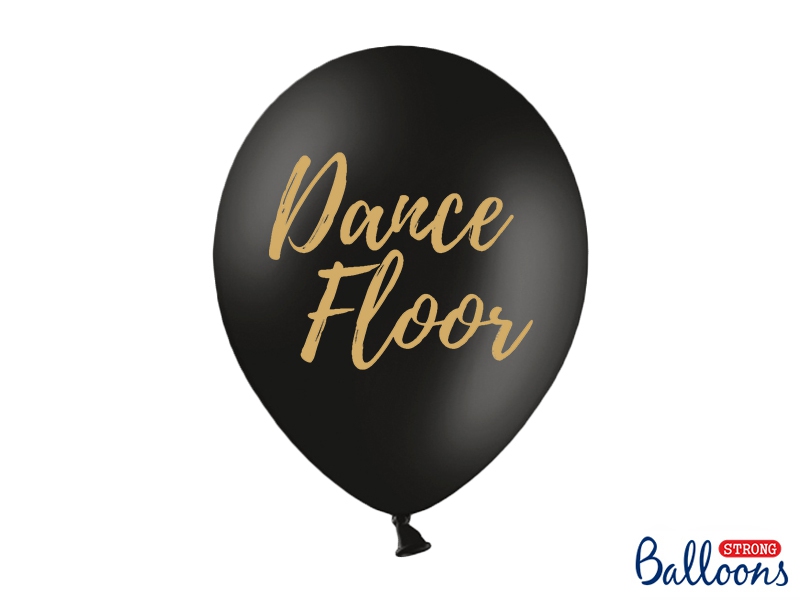 Svatební ozdoby a doplňky - Černý balónek s nápisem Dance floor