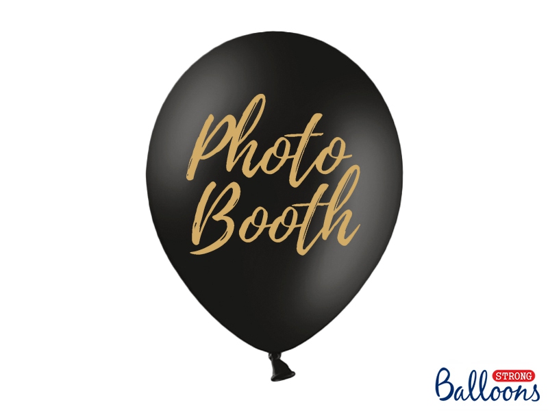 Svatební ozdoby a doplňky - Černý balónek s nápisem Photo booth