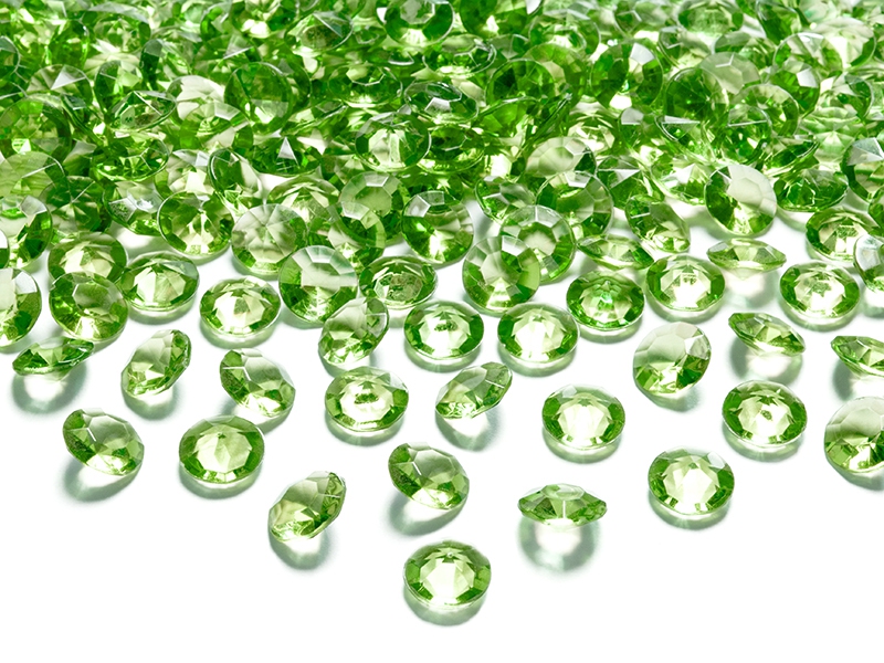 Dekorace na stůl - Diamanty - světle zelená