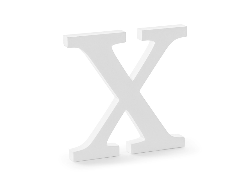 Dekorace na stůl - Dřevěné písmeno X