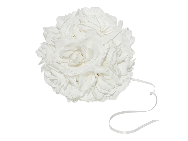 Dekorace na stůl - Koule z bílých květů