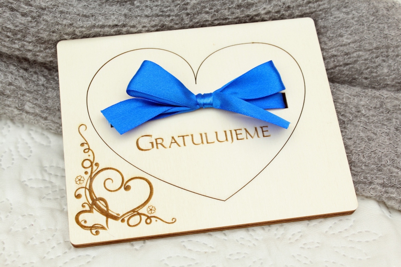 Dary pro novomanžele - Krabička na peníze "gratulujeme"