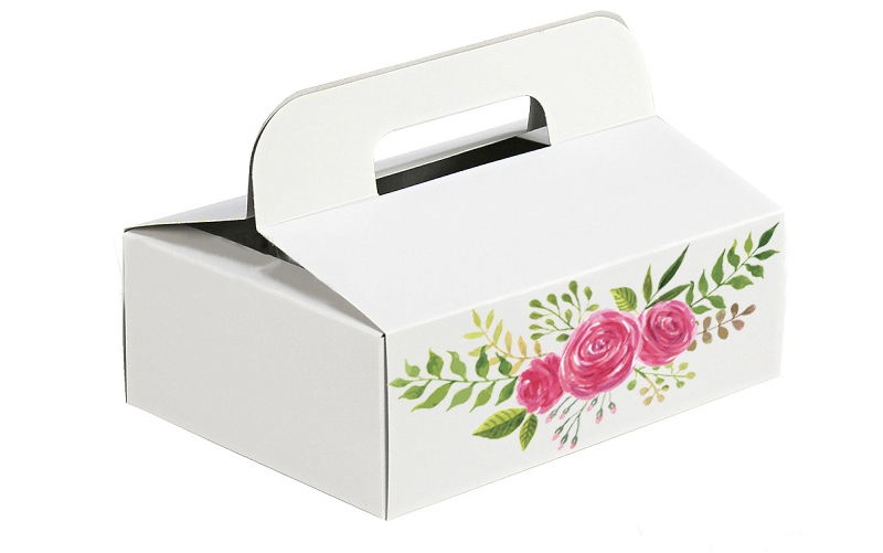 Krabičky na cukroví a dorty - Krabička na výslužky rozkvetlé růže