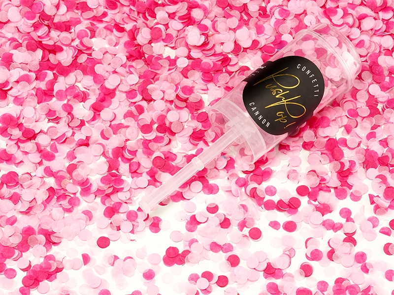 Svatební ozdoby a doplňky - Push konfety růžové