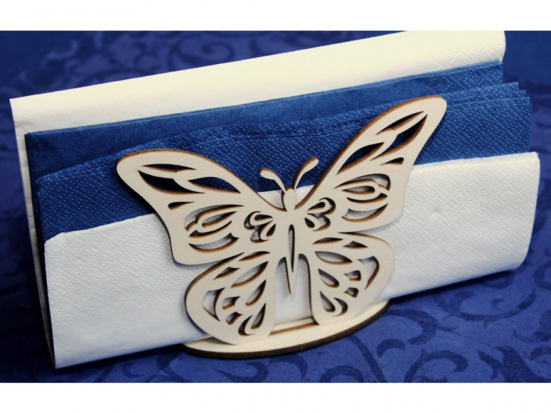 Dekorace na stůl - Stojánek na ubrousky - motýlek