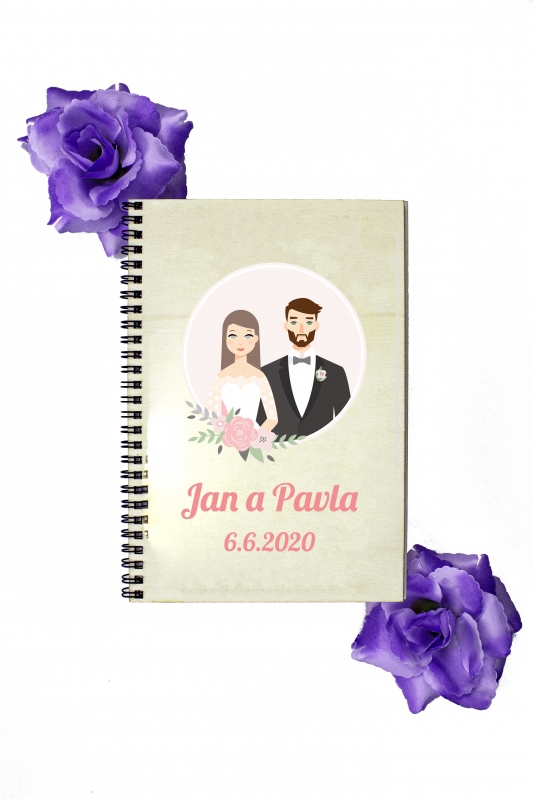 Svatební knihy a fotoalba - Svatební kniha přání svatební pár