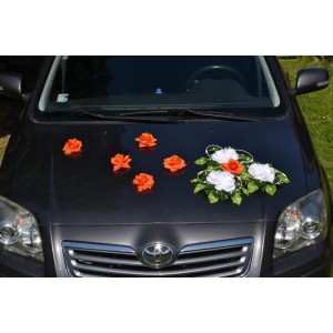 Květy na ozdobení automobilu - oranžová