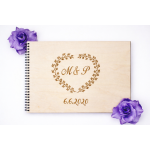 Svatební fotoalbum olivové srdce