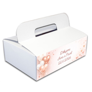 Krabička na výslužky srdíčkové balónky